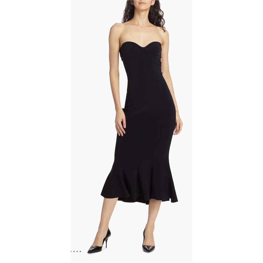 Norma Kamali Strapless Corset Dress with Sweetheart Neckline